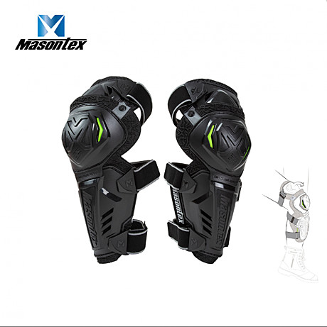 Мотозащита (наколенники) Masontex Pro Riders MKP11 (ЧЕРНЫЙ)