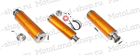 Глушитель D=90x300mm (тюнинг)