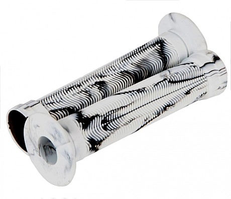 Ручки руля вело STG 150 мм ЧЕРНО-БЕЛЫЕ 