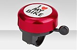 Звонок 45AE-01 "I love my bike" алюминий/пластик, чёрно-красный