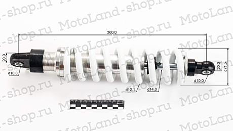 Амортизатор задний L=360 K1/T2 MX