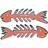 Наклейка (пара) (7х23) Fish