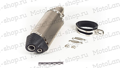 Глушитель 4T AKRAPOVIC #12 (двойной) шестигранный титан