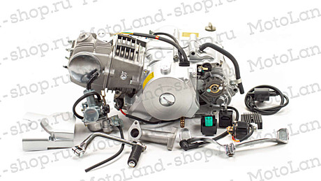 Двигатель в сборе 4Т 152FMI 125 см3 (МКПП) (N-1-2-3-4) (с НИЖНИМ э/стартер) 