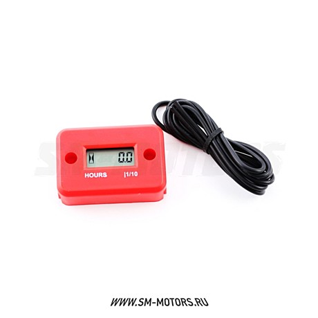 Счетчик моточасов (без тахометра) SM-PARTS SMP-006 красный