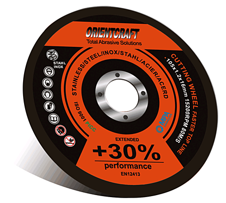 Диск отрезной d125 ORIENTCRAFT металл ( 1 ) + 30% (КРАСНЫЙ)