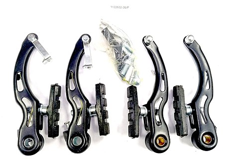 Тормоз V-BRAKE стальные клещи БЕЗ РУЧЕК И ТРОСОВ ЧЕРНЫЕ