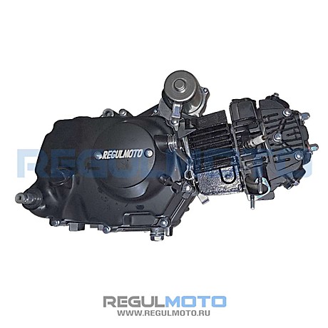 Двигатель в сборе 4Т 152FMI 125 см3 (МКПП) (N-1-2-3-4) (с ВЕРХНИМ э/стартер) / REGULMOTO