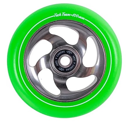 Колесо для самоката X-Treme 100мм. Curved (green)