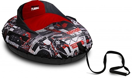 Сани надувные ОВАЛЬНЫЕ НИКА ТБМ1 (Чехол 850х1037 мм.) МАШИНКА ЭКСТРИМ с камерой, инд.упаковка