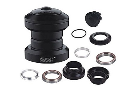 Гайка руля вело + якорь MTB KENLI KL-B208 1-1/8 безрезьбовая ал., 9 деталей, 1 1/8, D: 1 1/8x34x30мм