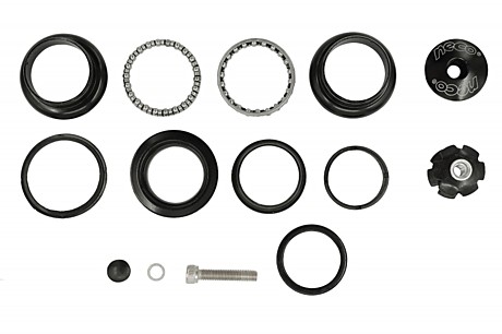 Гайка руля вело + якорь MTB NECO H846 черный, + подшипники 5/32 х 22 х 2шт, с якорем, 1-1/8 , в инд.
