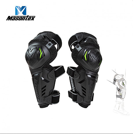 Мотозащита (наколенники) Masontex Pro Riders MKP12 (ЧЕРНЫЙ)